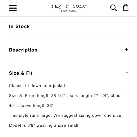 NWT Rag & Bone Rudy Quilted Down Jacket - Picture 5 of 9